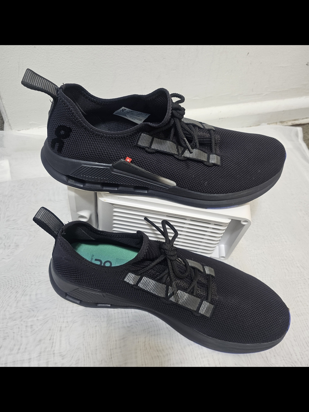 On Cloudeasy Black Mesh Lace Up Low Top Athletic Sneakers 3MO11730485 Zize 13